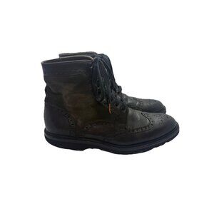 Magnanni Enzo Leather Suede Brown Grey Wingtip Men's Chukka Boots Sz 10 M 15213